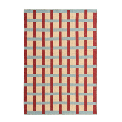 Rory Contrast Checkerboard Rug - Blue - DUSK