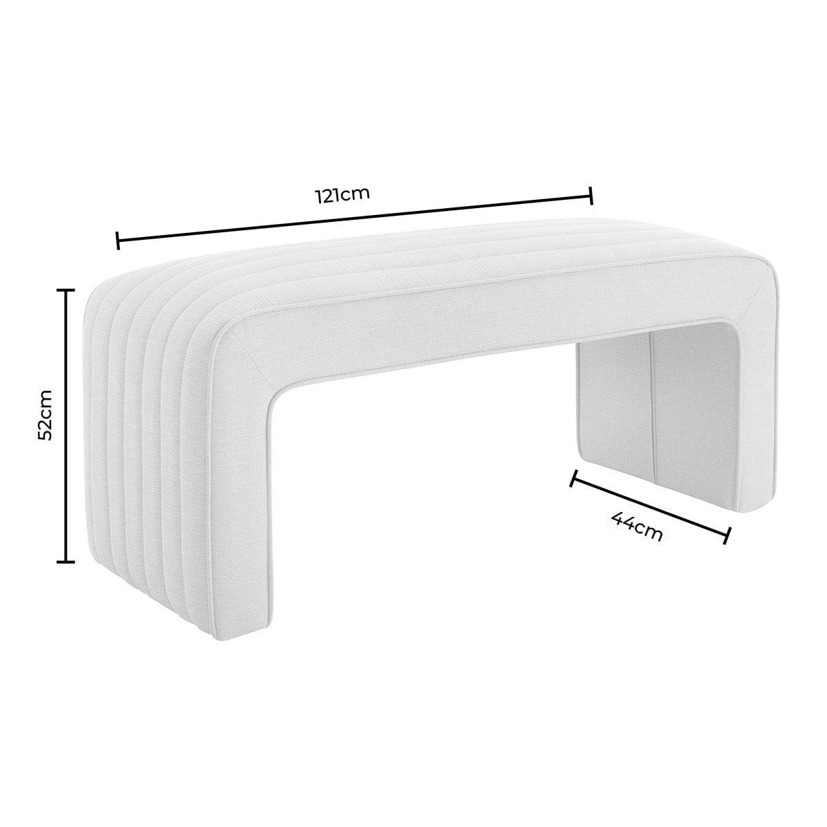 Rosewood Panelled Bench - Ink - DUSK