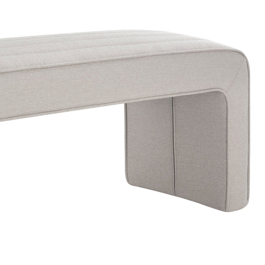 Rosewood Panelled Bench - Stone Grey - DUSK