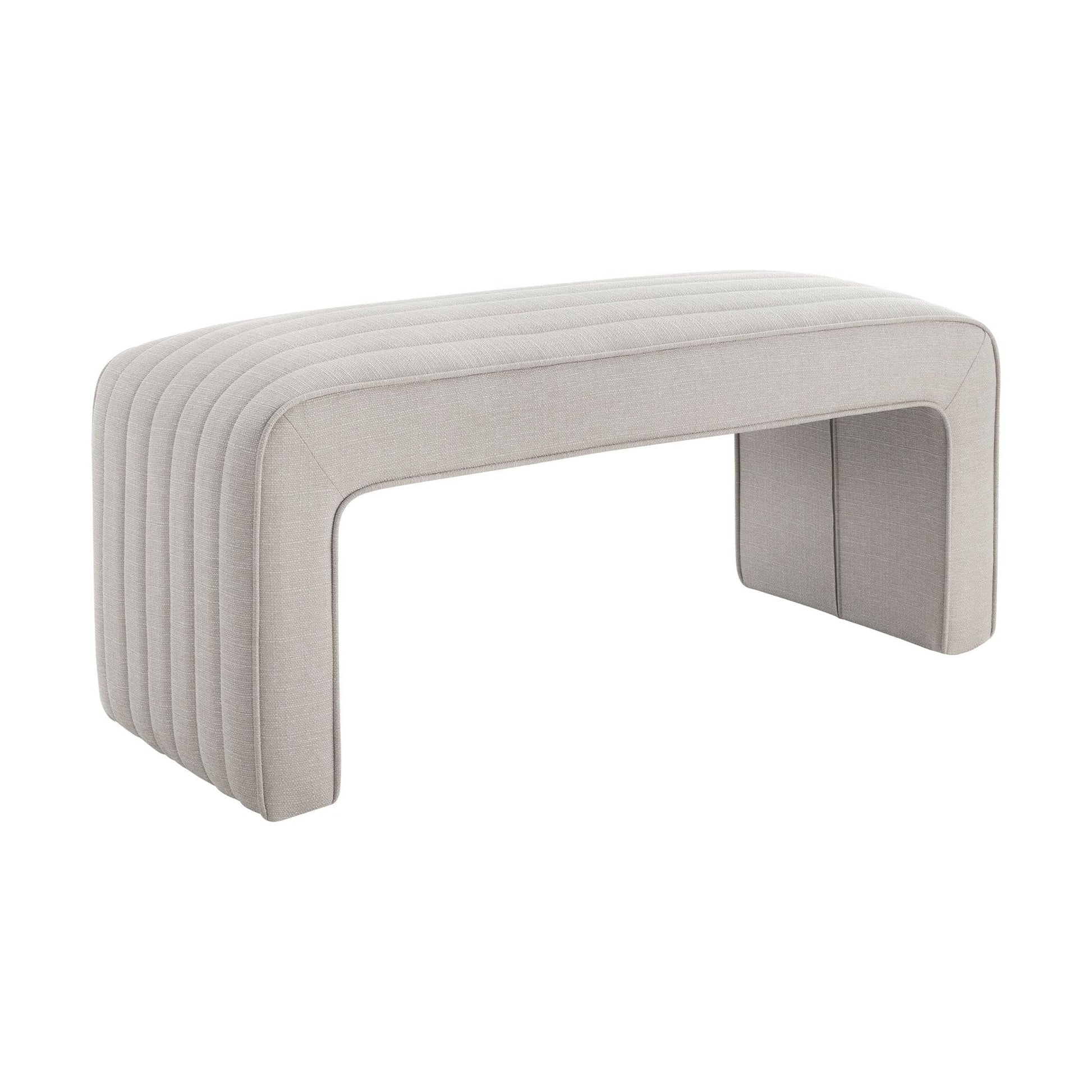 Rosewood Panelled Bench - Stone Grey - DUSK