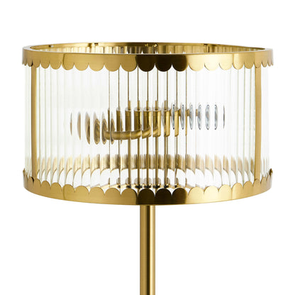 Rosie Glass Scallop Floor Lamp - Gold - DUSK