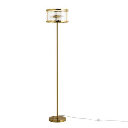 Rosie Glass Scallop Floor Lamp - Gold - DUSK