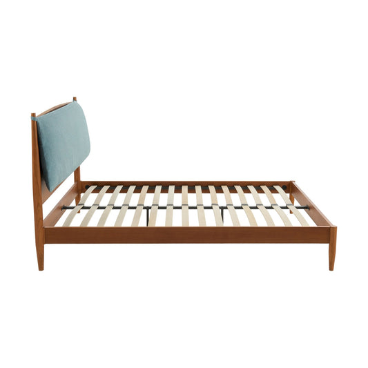 Rotterdam Bed Frame - Herringbone Blue - DUSK