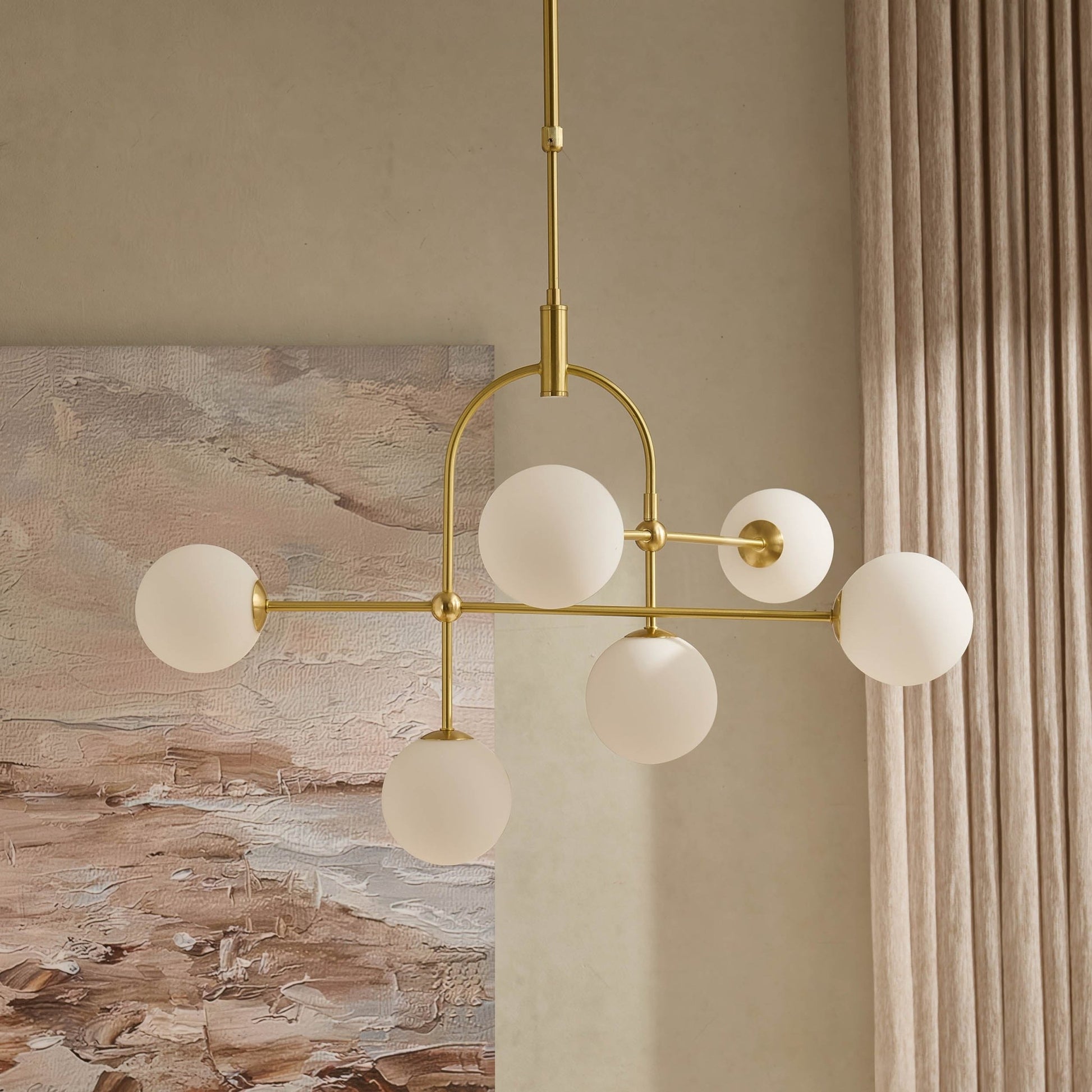 Rowan Brushed Gold Ceiling Light - Gold - DUSK