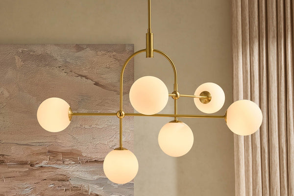 Rowan Brushed Gold Ceiling Light - Gold - DUSK