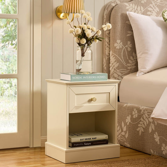 Ruby 1 Drawer Nightstand - Cream - DUSK