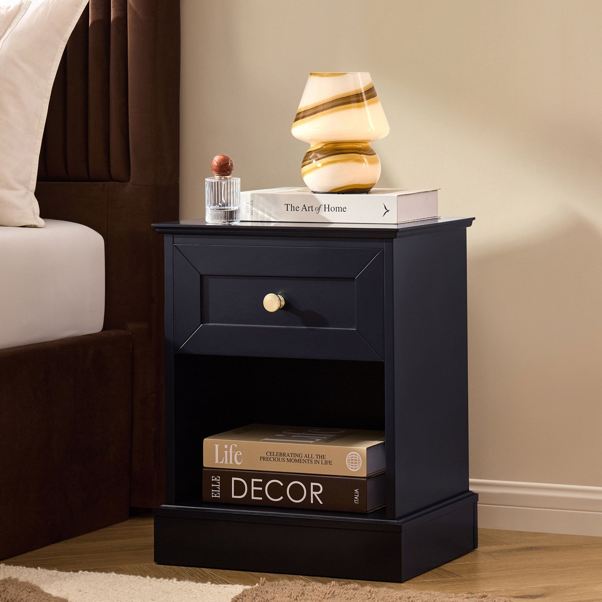 Ruby 1 Drawer Nightstand - Midnight - DUSK