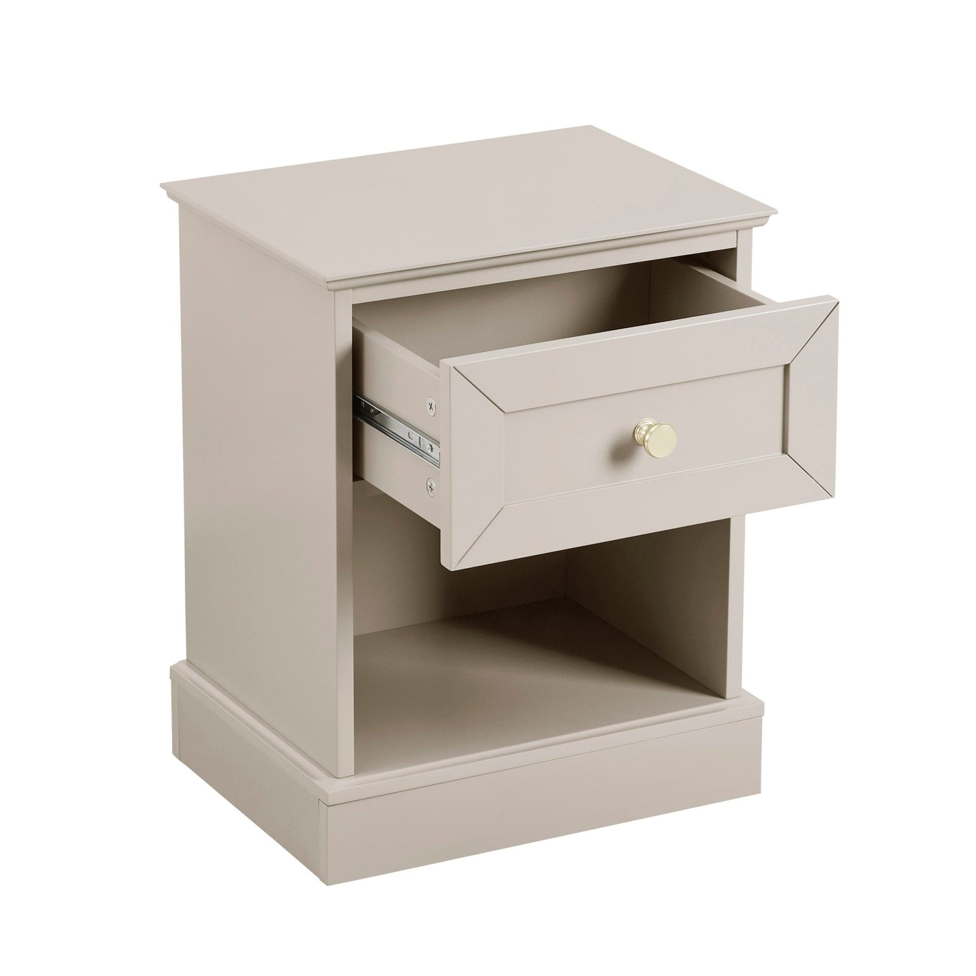 Ruby 1 Drawer Nightstand - Taupe - DUSK