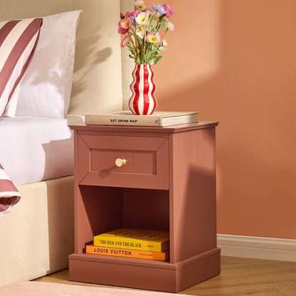 Ruby 1 Drawer Nightstand - Terracotta - DUSK