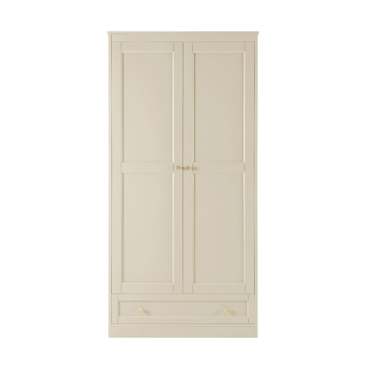 Ruby 2 Door Wardrobe with Drawer - Cream - DUSK