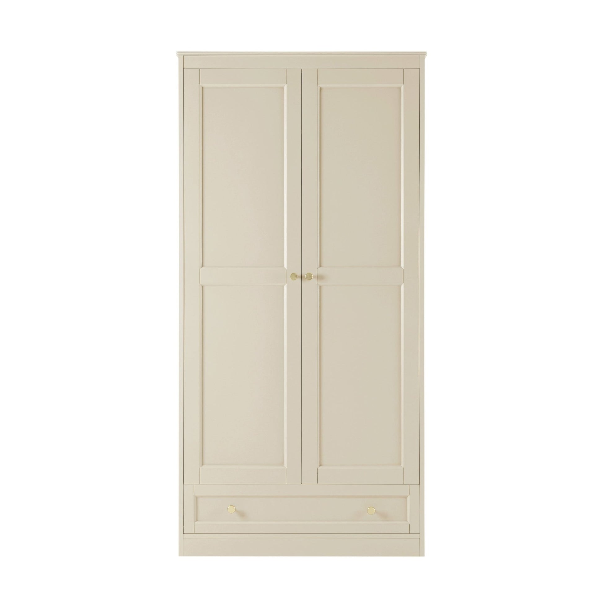 Ruby 2 Door Wardrobe with Drawer - Cream - DUSK
