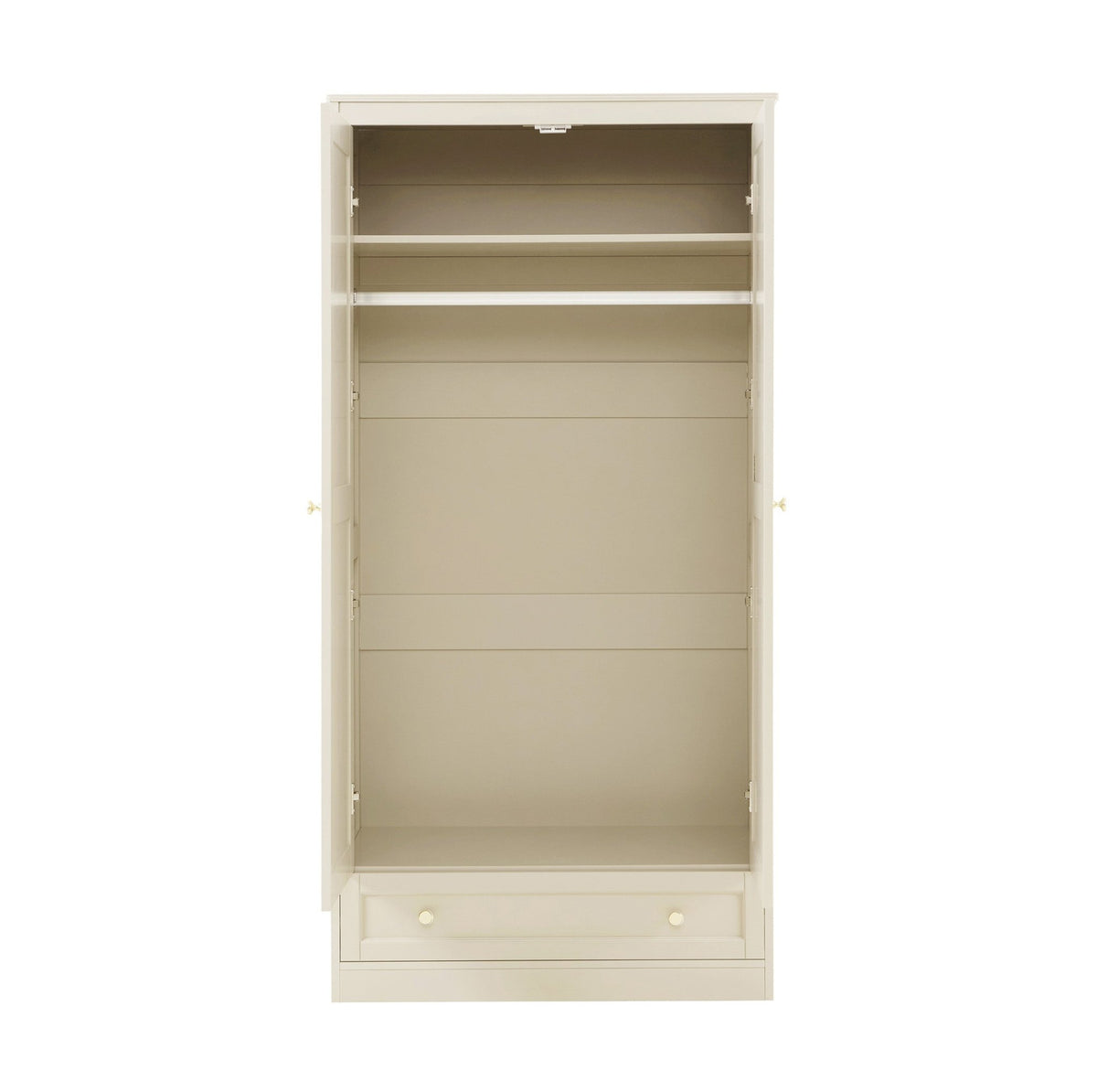 Ruby 2 Door Wardrobe with Drawer - Cream - DUSK