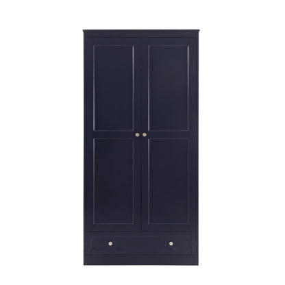 Ruby 2 Door Wardrobe with Drawer - Midnight - DUSK