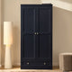 Ruby 2 Door Wardrobe with Drawer - Midnight - DUSK