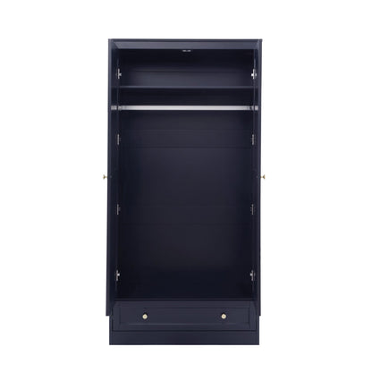Ruby 2 Door Wardrobe with Drawer - Midnight - DUSK