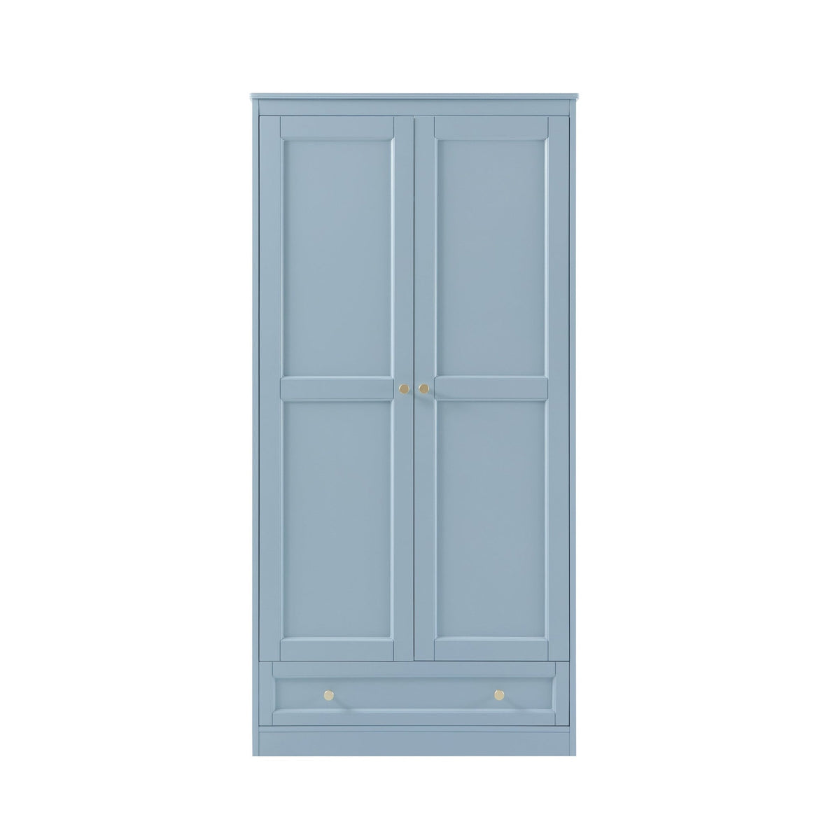 Ruby 2 Door Wardrobe with Drawer - Sky Blue - DUSK