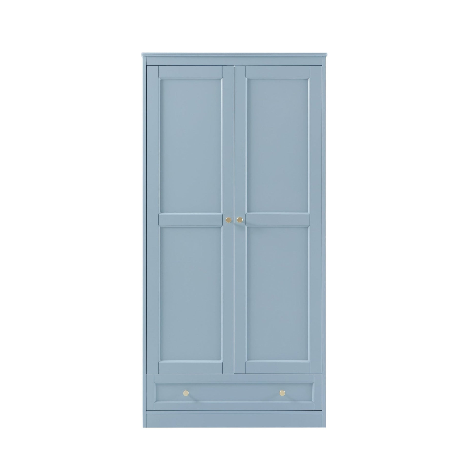 Ruby 2 Door Wardrobe with Drawer - Sky Blue - DUSK