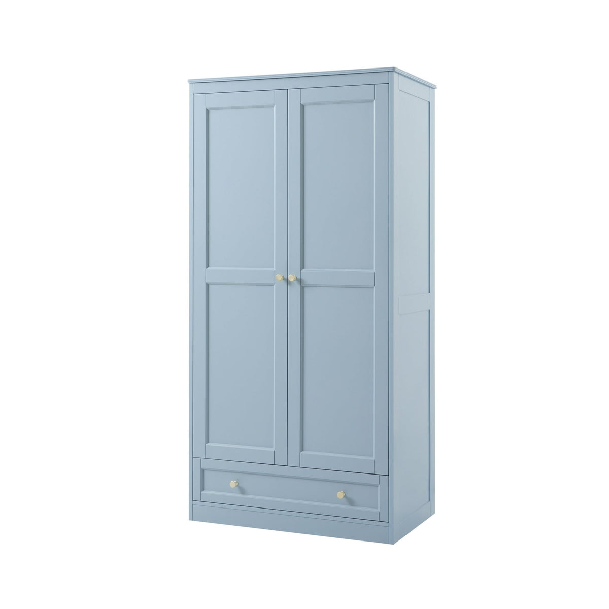 Ruby 2 Door Wardrobe with Drawer - Sky Blue - DUSK