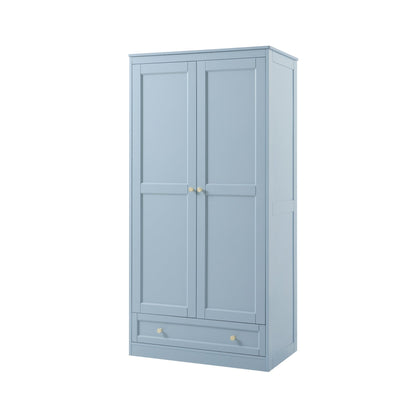 Ruby 2 Door Wardrobe with Drawer - Sky Blue - DUSK