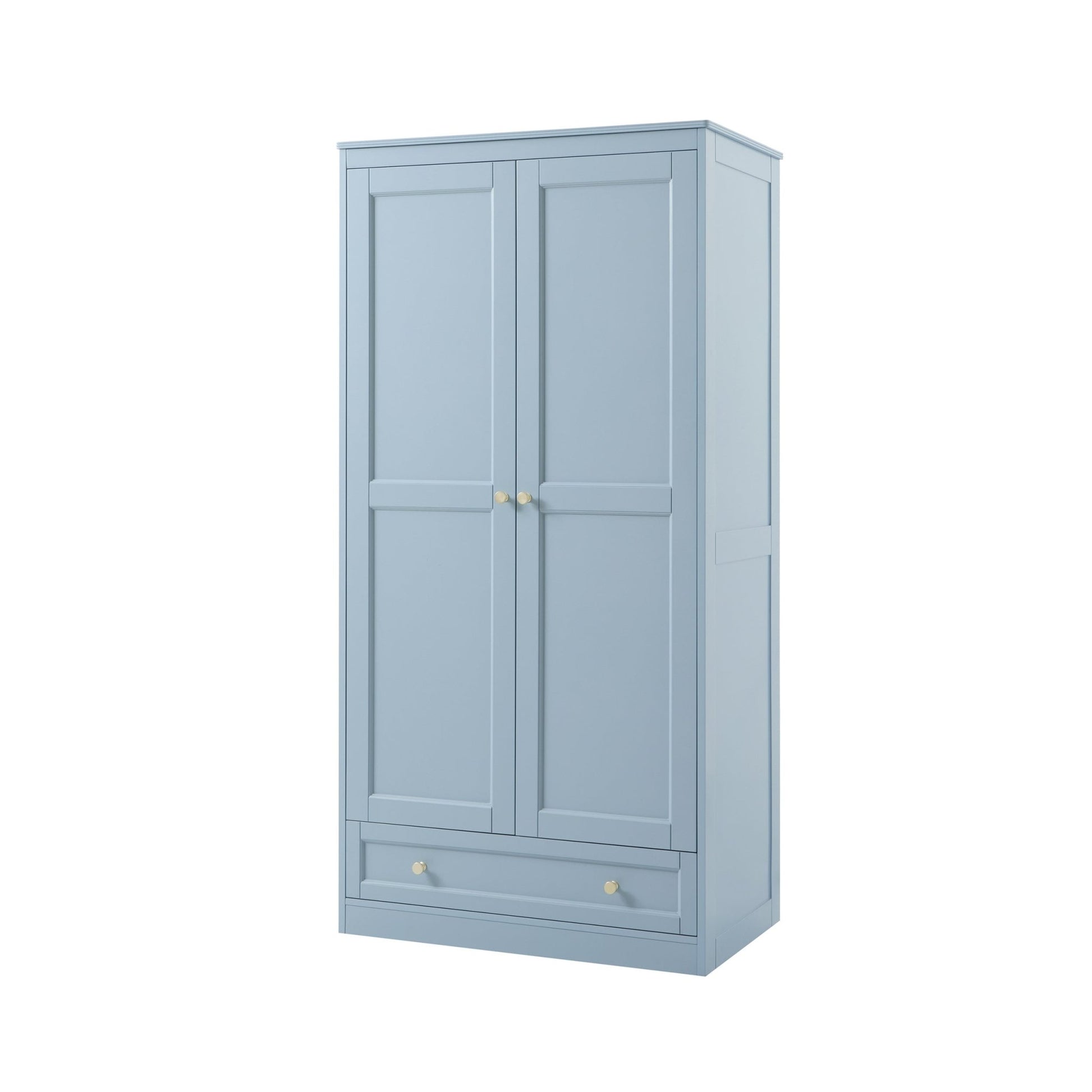 Ruby 2 Door Wardrobe with Drawer - Sky Blue - DUSK