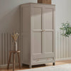 Ruby 2 Door Wardrobe with Drawer - Taupe - DUSK