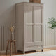 Ruby 2 Door Wardrobe with Drawer - Taupe - DUSK