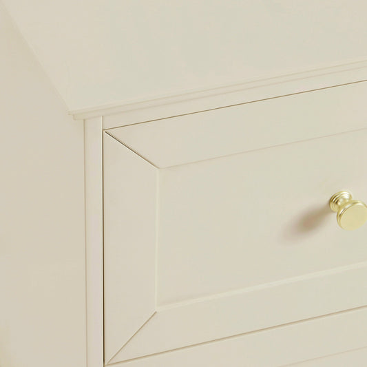 Ruby 2 Drawer Bedside Table - Cream - DUSK
