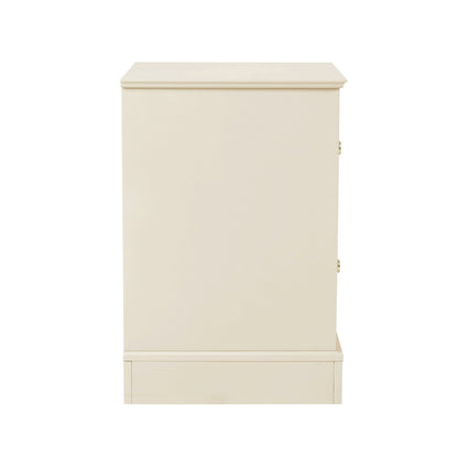 Ruby 2 Drawer Bedside Table - Cream - DUSK
