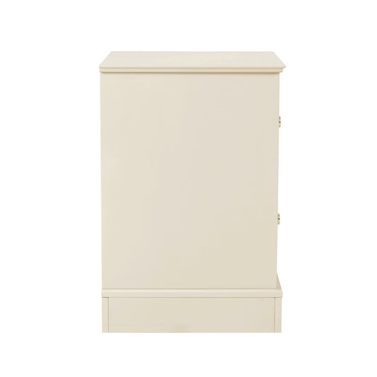 Ruby 2 Drawer Bedside Table - Cream - DUSK