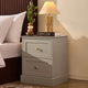 Ruby 2 Drawer Bedside Table - Taupe - DUSK