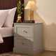 Ruby 2 Drawer Bedside Table - Taupe - DUSK