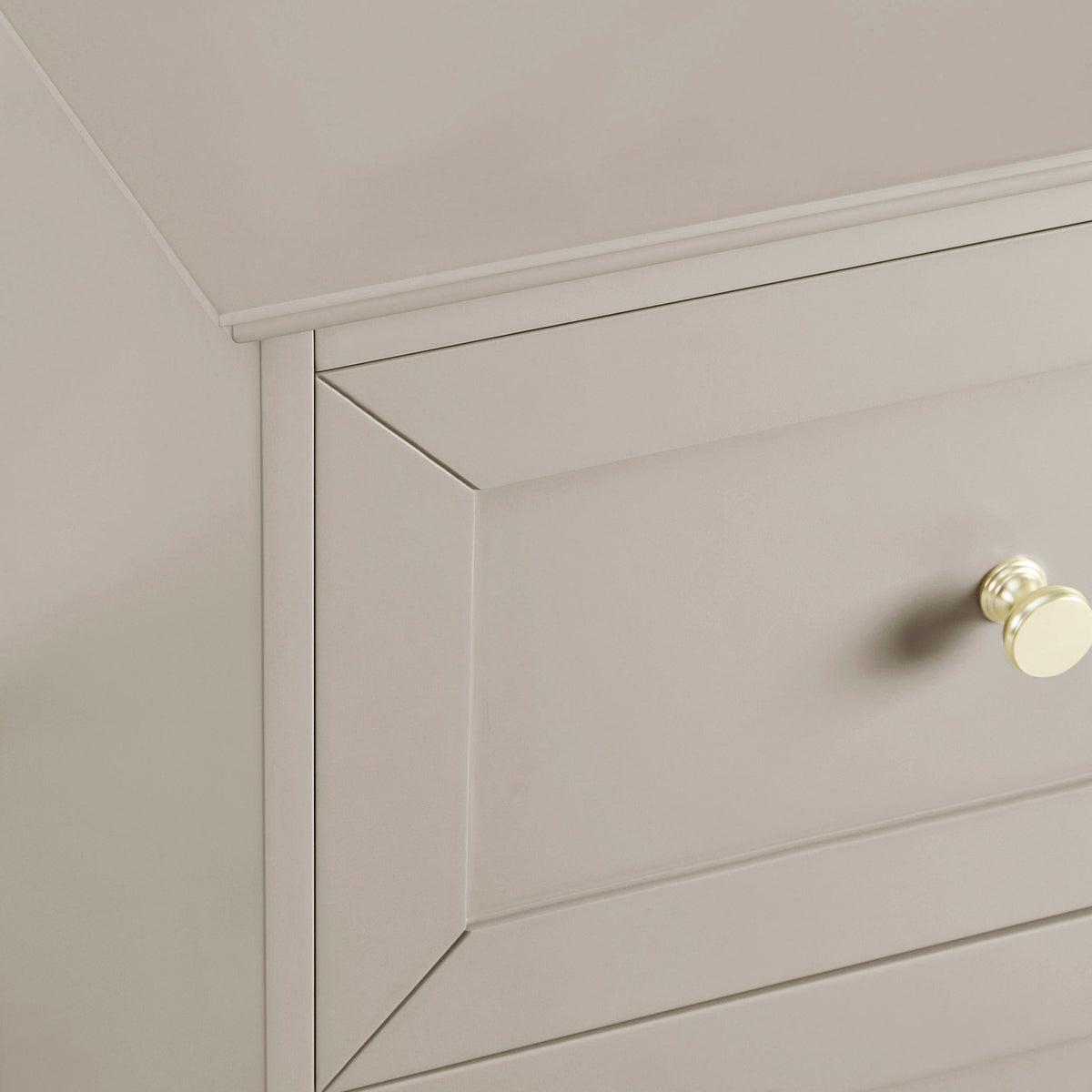 Ruby 2 Drawer Bedside Table - Taupe - DUSK
