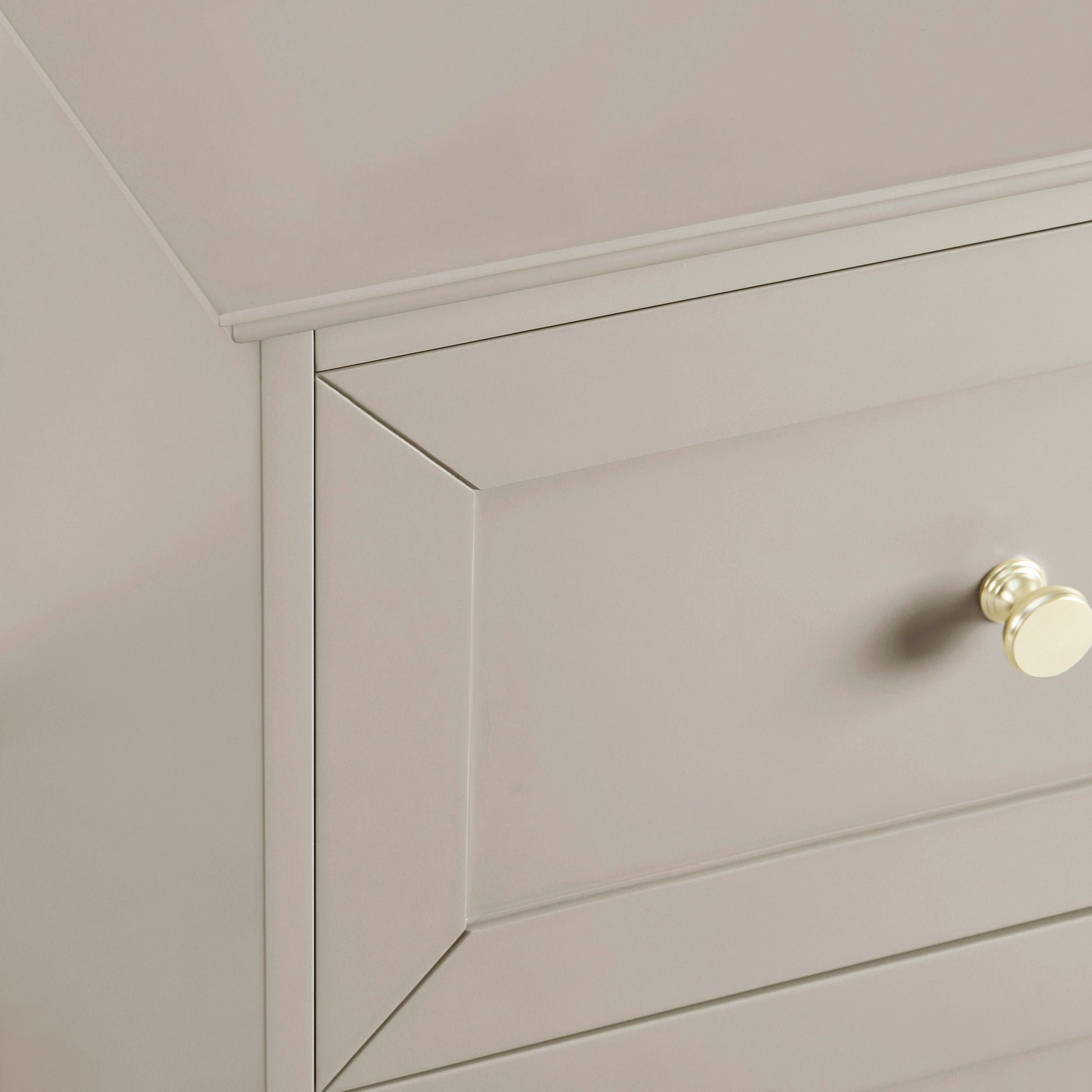 Ruby 2 Drawer Bedside Table - Taupe - DUSK