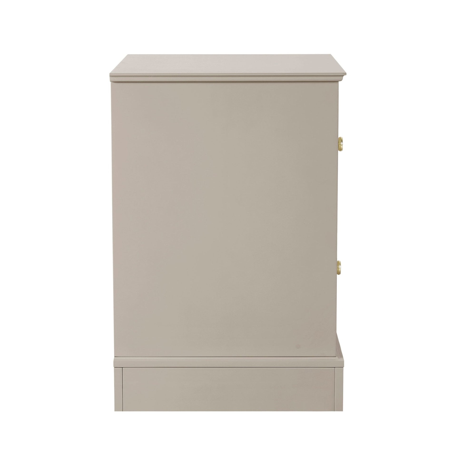 Ruby 2 Drawer Bedside Table - Taupe - DUSK