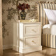 Ruby 2 Drawer Bedside Table - Warm White - DUSK