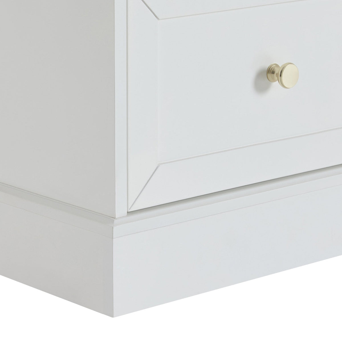 Ruby 2 Drawer Bedside Table - Warm White - DUSK