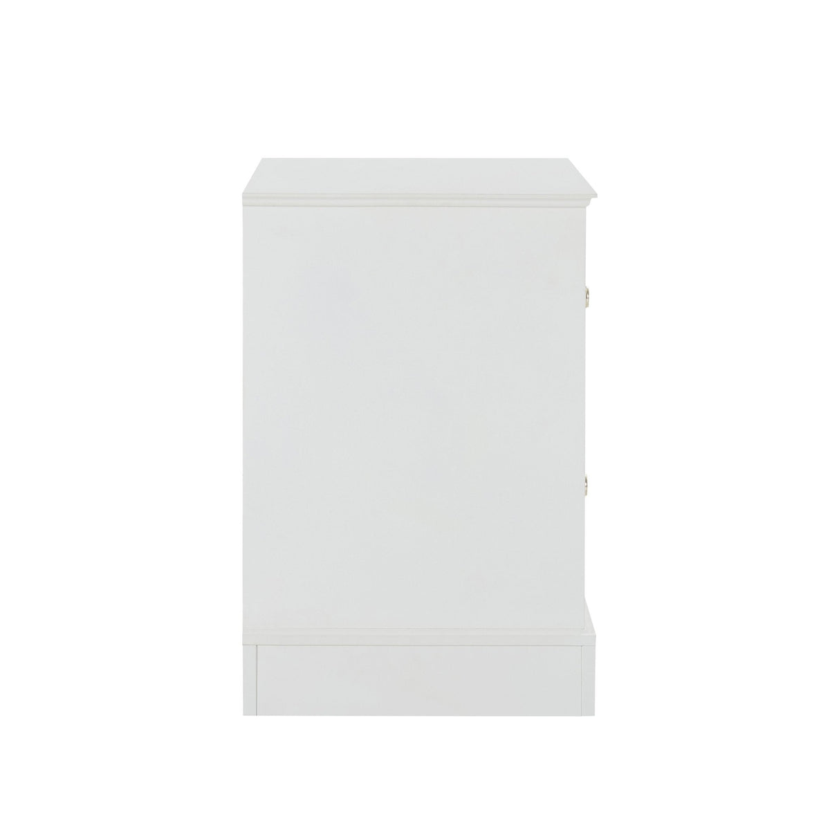 Ruby 2 Drawer Bedside Table - Warm White - DUSK