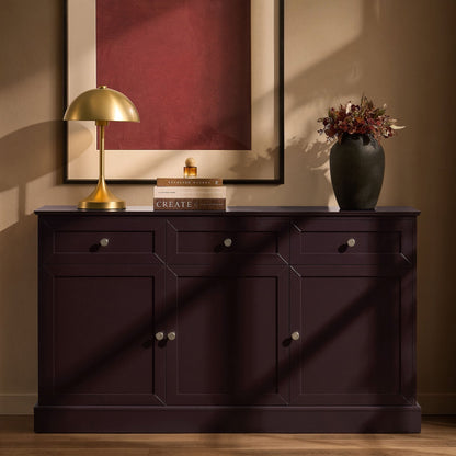 Ruby 3 Door Sideboard with Drawers - Chocolate - DUSK