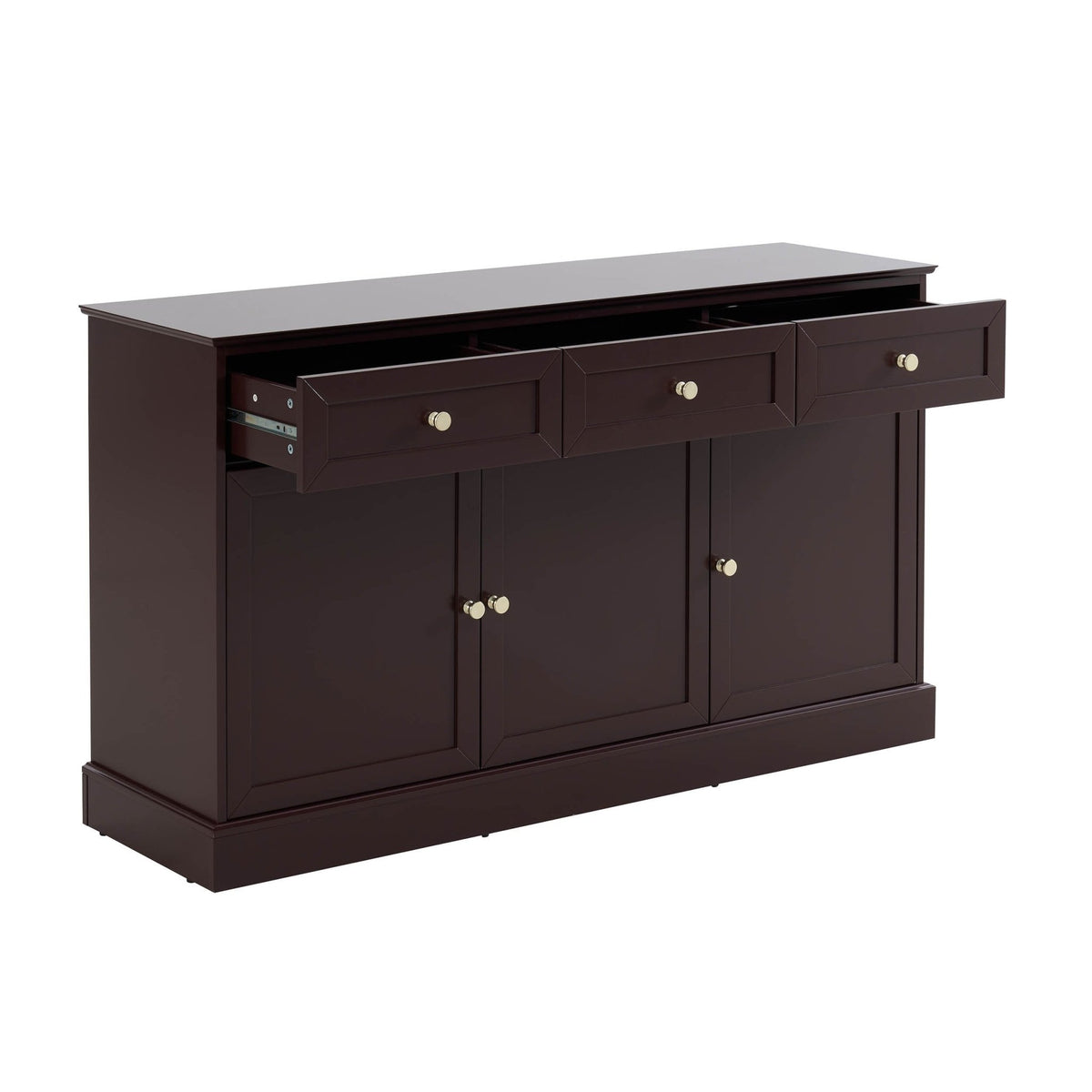 Ruby 3 Door Sideboard with Drawers - Chocolate - DUSK