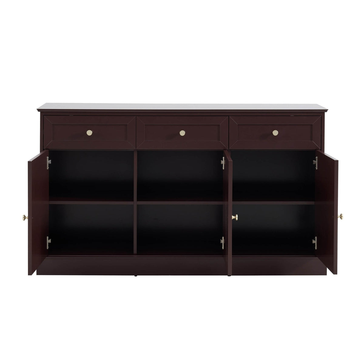 Ruby 3 Door Sideboard with Drawers - Chocolate - DUSK