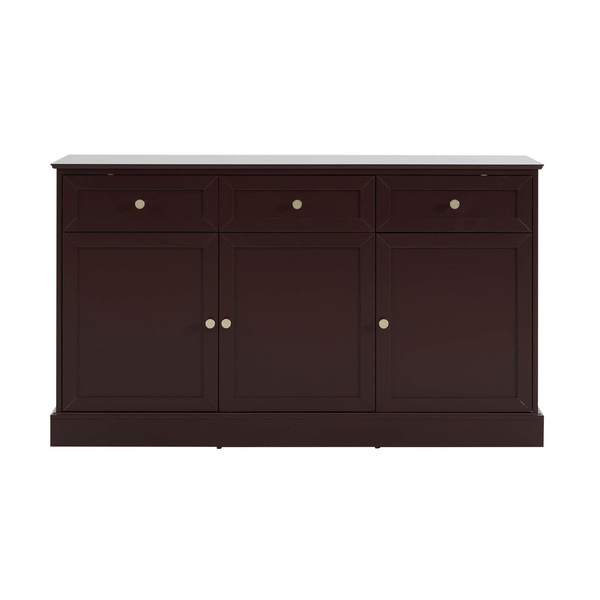 Ruby 3 Door Sideboard with Drawers - Chocolate - DUSK