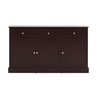 Ruby 3 Door Sideboard with Drawers - Chocolate - DUSK