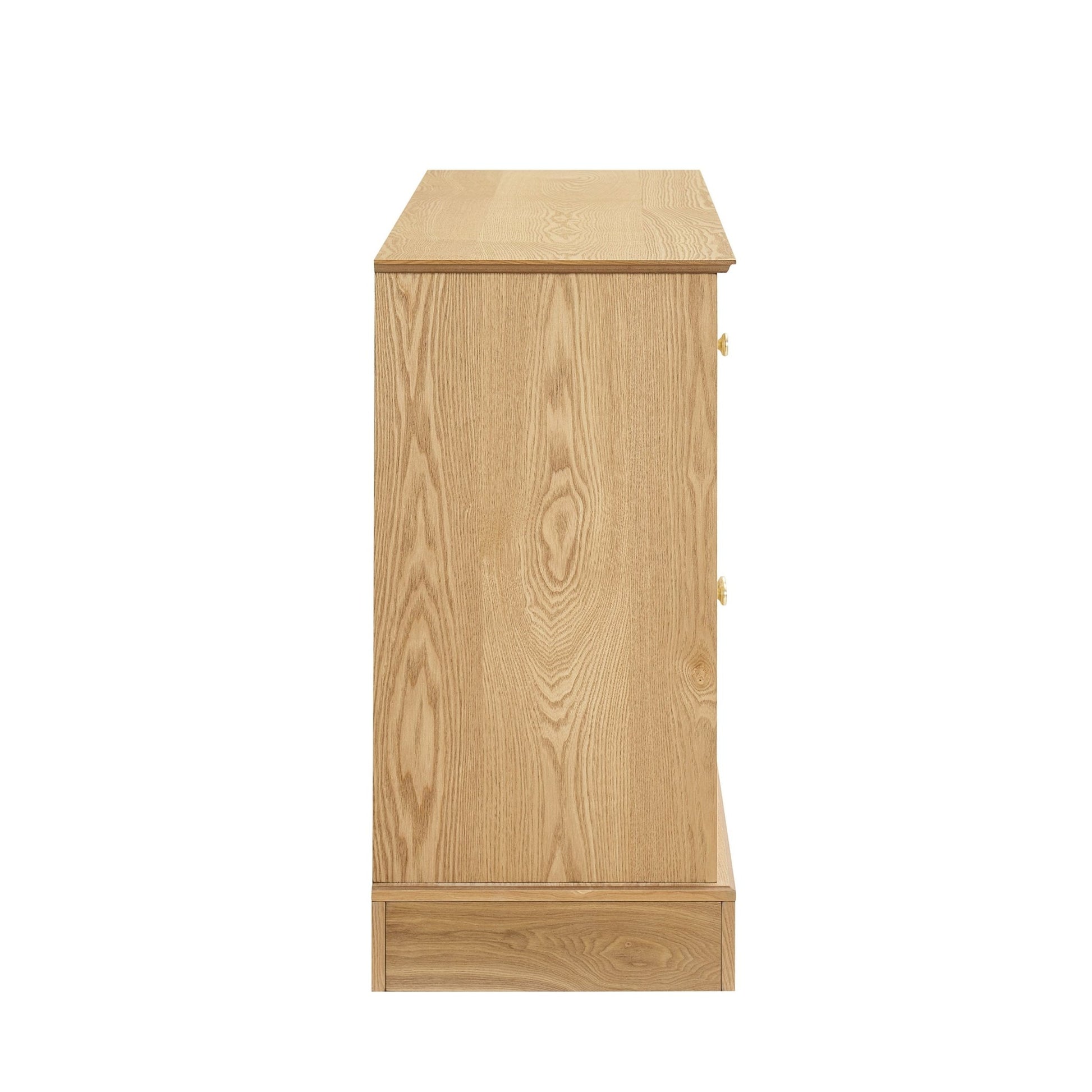 Ruby 3 Door Sideboard with Drawers - Light Wood - DUSK