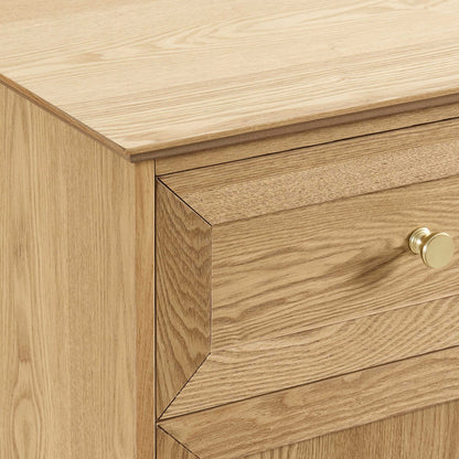 Ruby 3 Door Sideboard with Drawers - Light Wood - DUSK