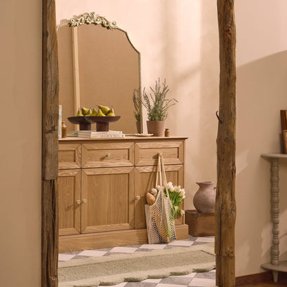 Ruby 3 Door Sideboard with Drawers - Light Wood - DUSK