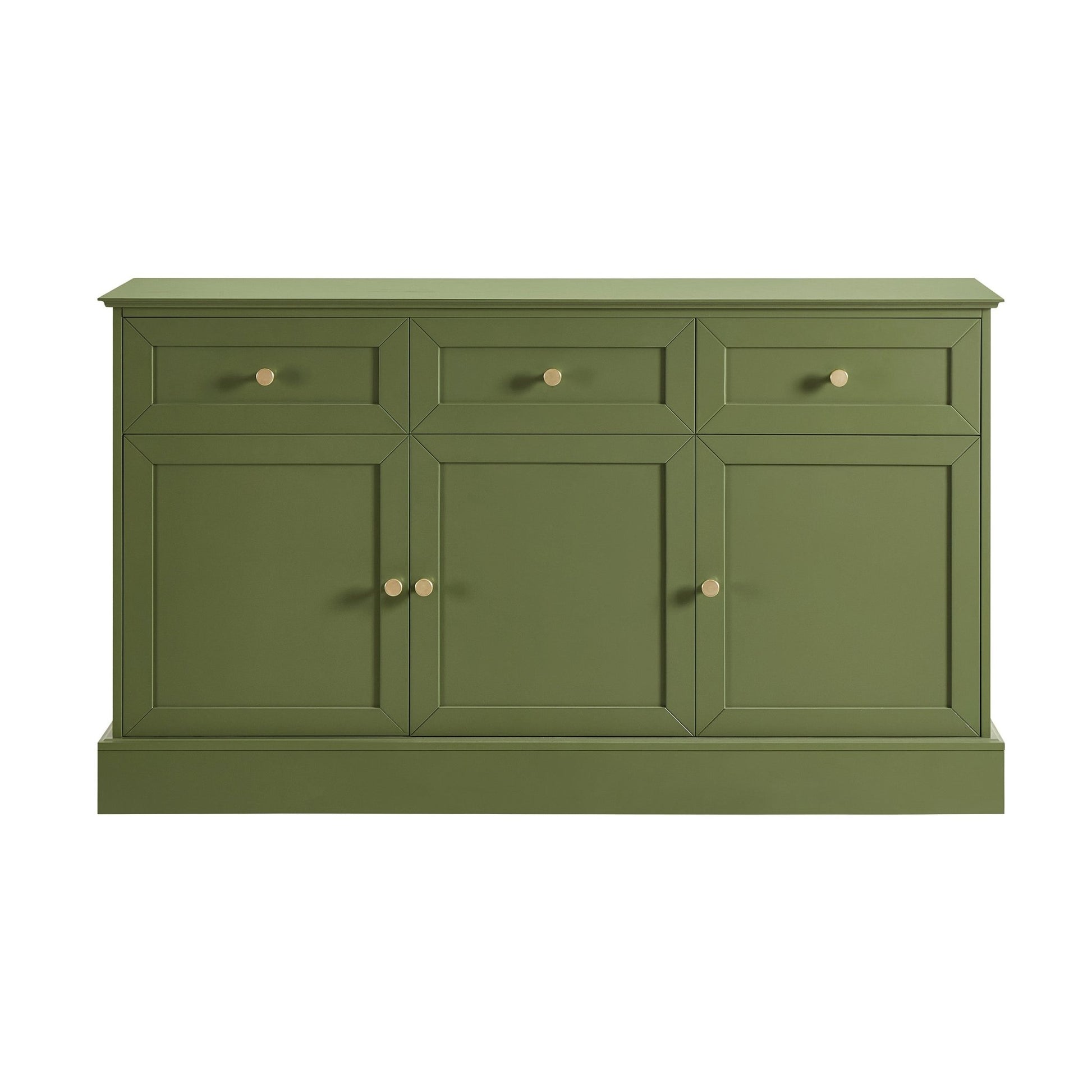 Ruby 3 Door Sideboard with Drawers - Olive - DUSK