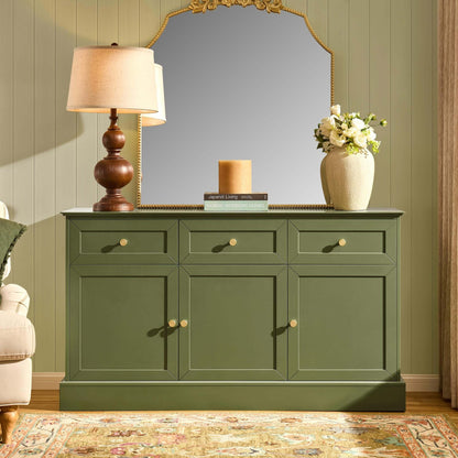 Ruby 3 Door Sideboard with Drawers - Olive - DUSK