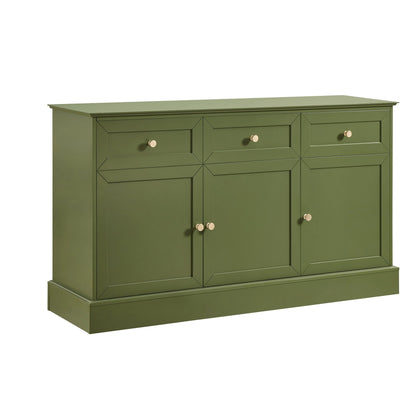Ruby 3 Door Sideboard with Drawers - Olive - DUSK