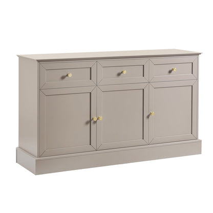 Ruby 3 Door Sideboard with Drawers - Taupe - DUSK