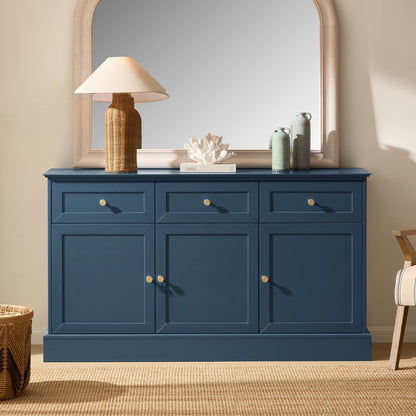 Ruby 3 Door Sideboard with Drawers - Teal - DUSK